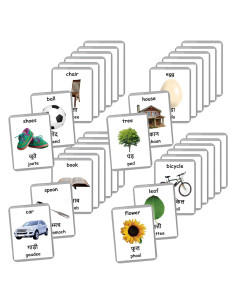 Tarjetas Didácticas Bilingües Hindi-Inglés LifeLoLo - Alfabeto