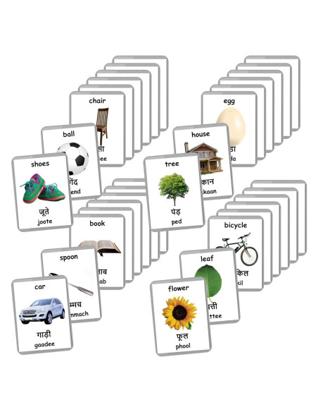 Tarjetas Didácticas Bilingües Hindi-Inglés LifeLoLo - Alfabeto Tarjetas Didácticas Bilingües Hindi-Inglés LifeLoLo - Alfabeto