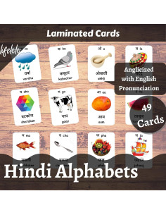 Tarjetas Didácticas Bilingües Hindi-Inglés LifeLoLo - Alfabeto 2