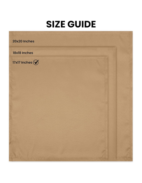 Servilletas de Tela Utopia Home Beige 43x43 cm - Paquete de 24