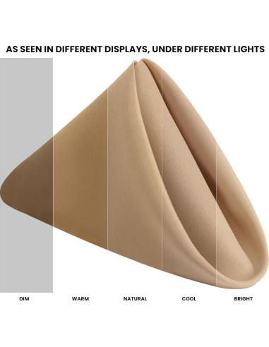 Servilletas de Tela Utopia Home Beige 43x43 cm - Paquete de 24