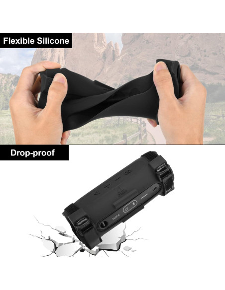 Funda de Silicona TXEsign para Altavoz JBL Flip 6 - Negro