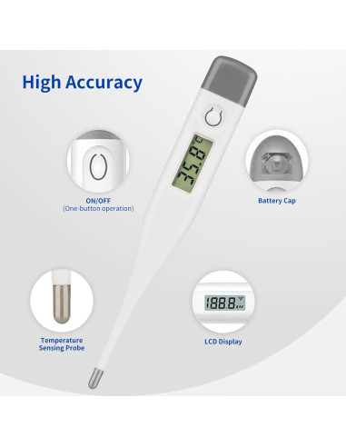 Termómetro Digital Inteligente Wenzhou Niye0014, Pantalla LCD
