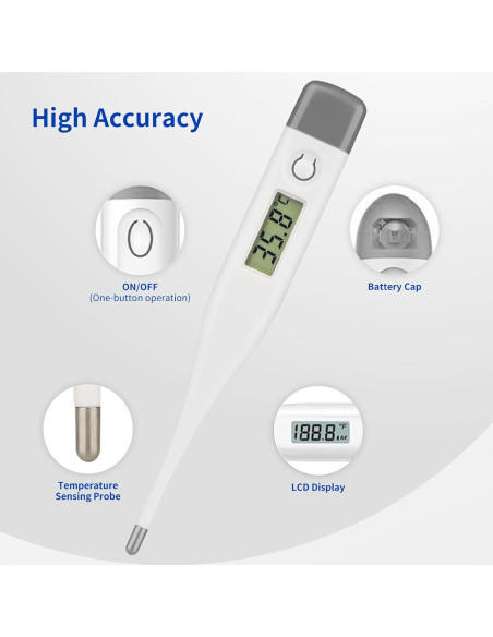 Termómetro Digital Inteligente Wenzhou Niye0014, Pantalla LCD