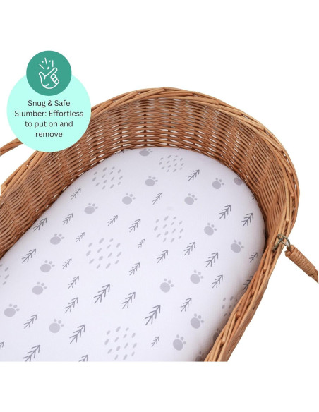 Sábanas para Cuna Tansy Panda 3PC 76.2x45.7cm Suaves Unisex