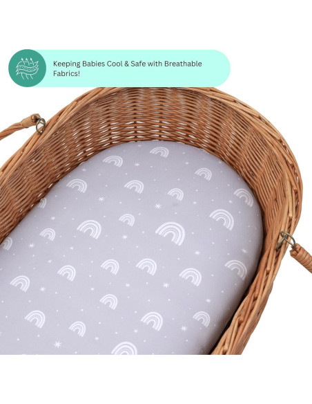 Sábanas para Cuna Tansy Panda 3PC 76.2x45.7cm Suaves Unisex