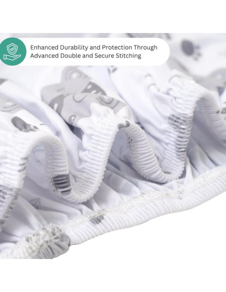 Sábanas para Cuna Tansy Panda 3PC 76.2x45.7cm Suaves Unisex