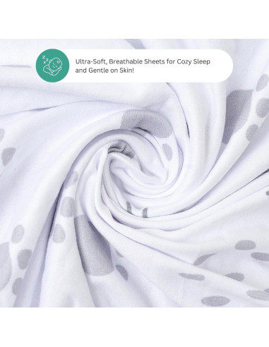 Sábanas para Cuna Tansy Panda 3PC 76.2x45.7cm Suaves Unisex