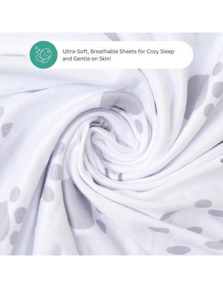 Sábanas para Cuna Tansy Panda 3PC 76.2x45.7cm Suaves Unisex