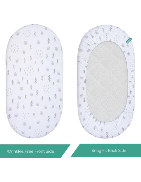 Sábanas para Cuna Tansy Panda 3PC 76.2x45.7cm Suaves Unisex