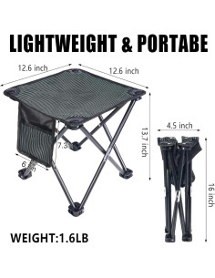 Taburete Plegable Tevaibo 34.8 cm para Camping y Jardinería 2