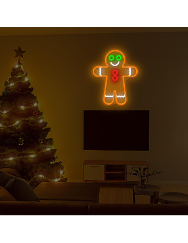Letrero de Neón LED Hombre de Jengibre 38x31.5 cm Geeinar