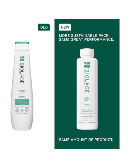 Champú Biolage Cool Mint 400 ml - Equilibrante para cuero cabelludo graso