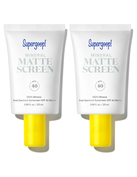 Protector Solar Mineral Supergoop! Pantalla Mate SPF 40 20 mL x2