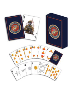 Cartas de Juego USMC de Calidad Profesional - Regalo Militar