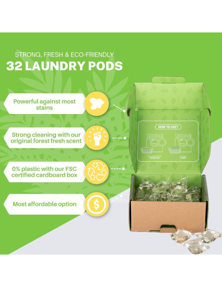 Bolsitas de detergente ecológico Greenseedz 32 unidades aroma fresco
