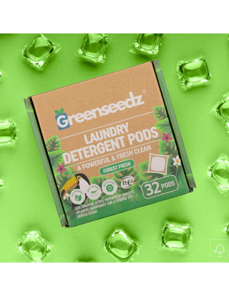 Bolsitas de detergente ecológico Greenseedz 32 unidades aroma fresco
