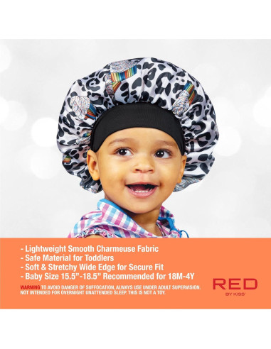 Gorra de Satén para Dormir Red by Kiss Niños 1-4 Años Cupcake