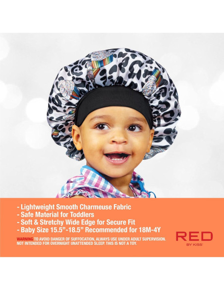 Gorra de Satén para Dormir Red by Kiss Niños 1-4 Años Cupcake
