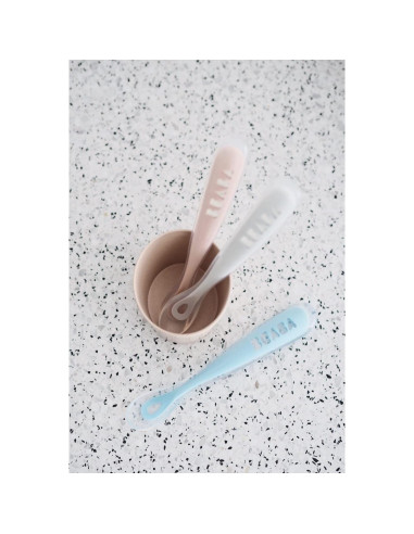 Set de Cucharas de Silicona BEABA para Bebés - 4 Piezas