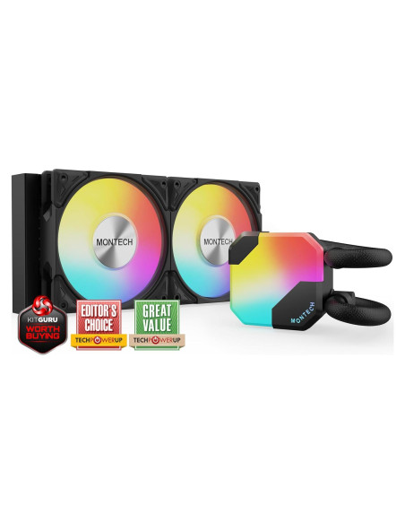 Enfriador Líquido AIO MONTECH HyperFlow ARGB 240mm - Negro Enfriador Líquido AIO MONTECH HyperFlow ARGB 240mm - Negro