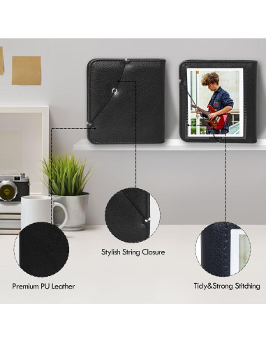 Álbum de fotos pequeño HIYQIN para Instax Wide 28 bolsillos - Negro