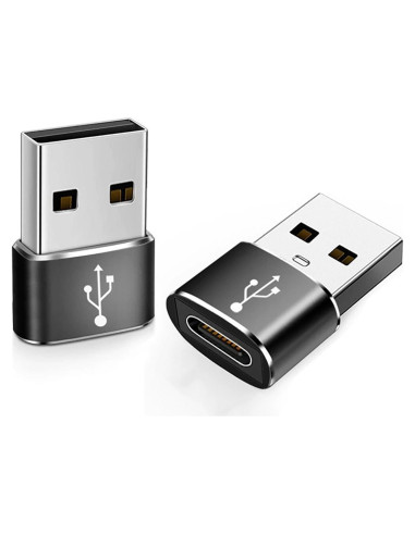 Adaptador USB a USB-C USHEMI - Paquete de 2, Carga y Transferencia
