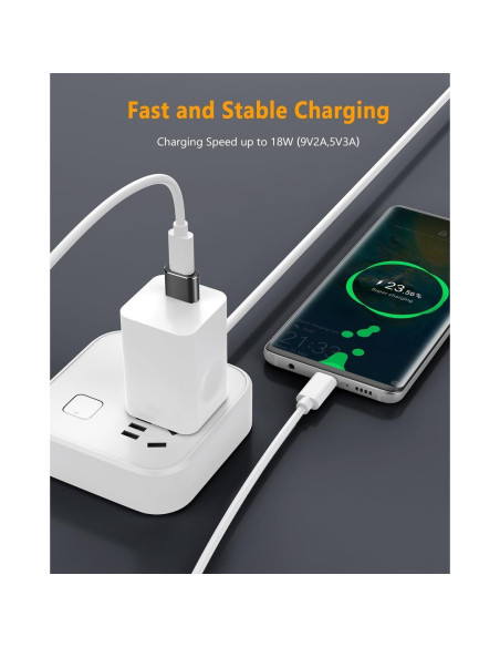 Adaptador USB a USB-C USHEMI - Paquete de 2, Carga y Transferencia