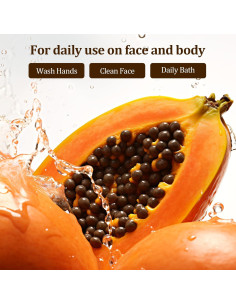 Jabón Natural Hidratante PALFICAB con Papaya y Karité 3 Barras 2