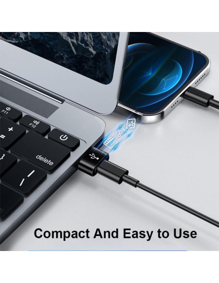 Adaptador USB a USB-C USHEMI - Paquete de 2, Carga y Transferencia