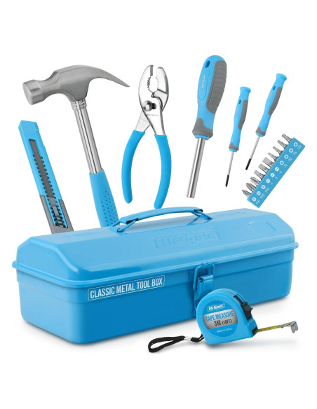 Juego de Herramientas Hi-Spec 17 Piezas para Niños en Caja de Metal