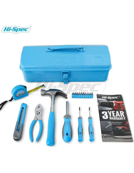 Juego de Herramientas Hi-Spec 17 Piezas para Niños en Caja de Metal