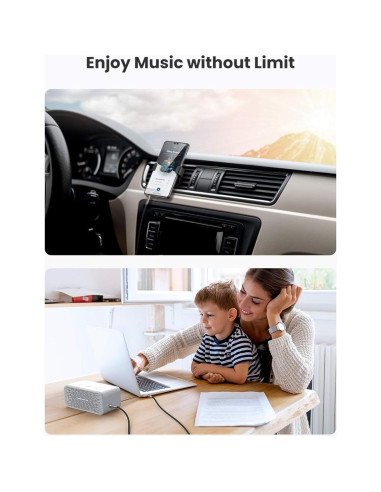 Cable de Audio UGREEN 3.5mm Macho a Macho 0.46m Nylon