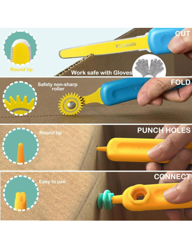 Kit de Herramientas de Cartón Kizzikids 87 PZS para Niños 5+