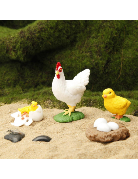 Figuras de Ciclo de Vida Montessori MIKNEKE - 6 Animales Figuras de Ciclo de Vida Montessori MIKNEKE - 6 Animales