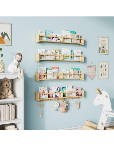 Estantería Flotante para Niños Dixryaus 86x10x12.7cm Madera