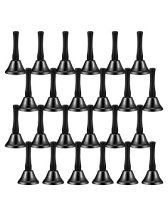 Campanas de Mano Boao 24 Piezas Metal Negro con Mango de Madera