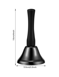 Campanas de Mano Boao 24 Piezas Metal Negro con Mango de Madera 2