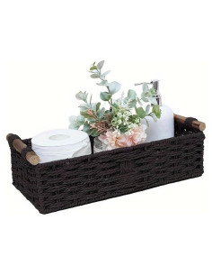 Cesta de Almacenamiento Rattanzenith Negra 35.56x15.24x10.16 cm