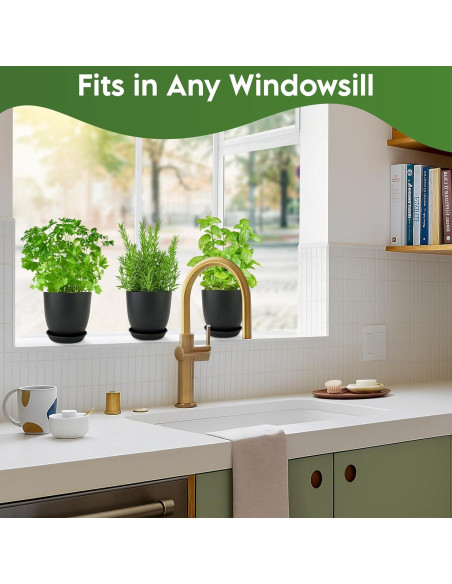 Kit de Jardín Interior JNGrow - Macetas Grandes y Regadera