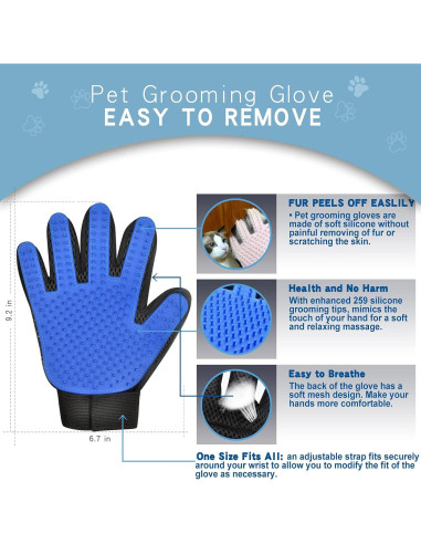 Rascador Doble Lado GOESWELL para Aseo de Mascotas Azul 2 Pzas