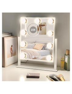 Espejo de Maquillaje Sucedey con Luces 3 Modos 10X Aumento