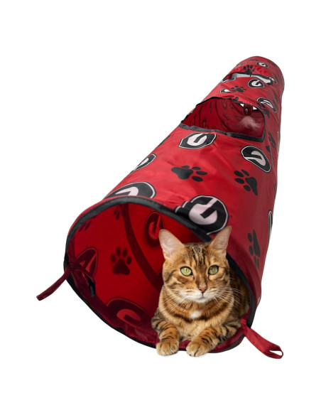 Túnel de Gato Pets First NCAA Georgia Bulldogs con Pelota Túnel de Gato Pets First NCAA Georgia Bulldogs con Pelota