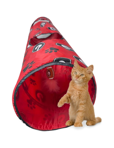 Túnel de Gato Pets First NCAA Georgia Bulldogs con Pelota Túnel de Gato Pets First NCAA Georgia Bulldogs con Pelota