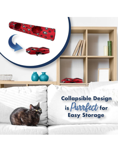 Túnel de Gato Pets First NCAA Georgia Bulldogs con Pelota