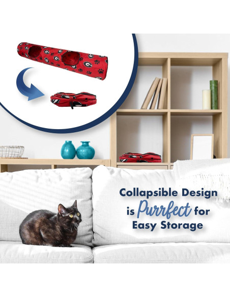 Túnel de Gato Pets First NCAA Georgia Bulldogs con Pelota Túnel de Gato Pets First NCAA Georgia Bulldogs con Pelota