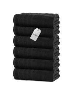 Toallas de Baño TOALLA 30x60 cm Paquete 6 Color Negro