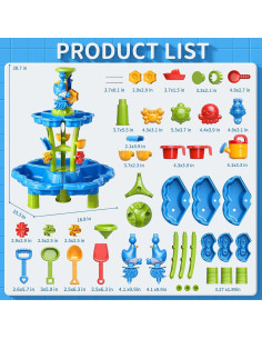 Mesa de Agua 3 en 1 WATUDOU para Niños 3 a 8 Años 2