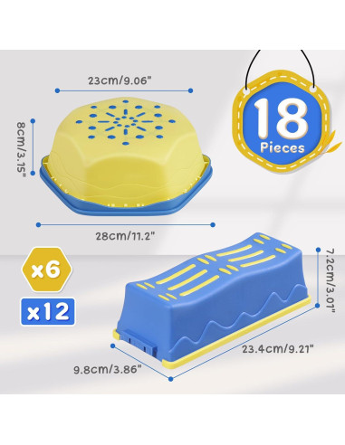 18 Piezas Piedras de Equilibrio HappyField para Niños 3 Años