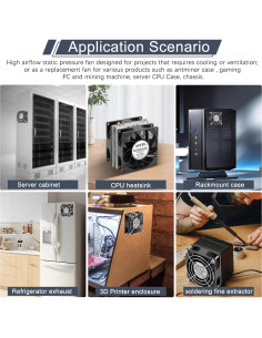 Ventilador de Caja 80mm WDERAIR WD8025DA 12V PWM 64 CFM 2